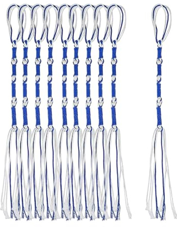 perfk Juego de 10 tzitzits tradicionales judíos, hilo del Mesías para manualidades, bolsa para hombres y mujeres, Blanco