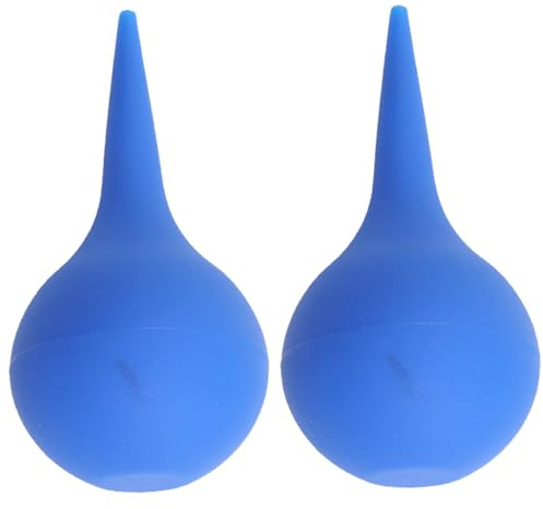Öronspruta, 2 st 30 ml öronglödlampssprutor, mjuk elastisk silikonsuganordning, återanvändbara sprutor för att ta bort vax