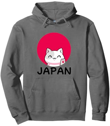 Tops, Camisetas y Accesorios de Viaje con diseño de Gato de la Suerte Sudadera con Capucha