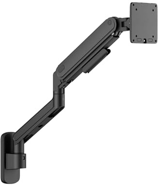 monTEK Heavy-Duty Monitor Wall Mount for 17-40 Screens up to 12kg | Mechanical spring,Wall-mounted ,gas spring arm ,full-motion adjustment, VESA 75x75 & 100x100mm,cable management,Black