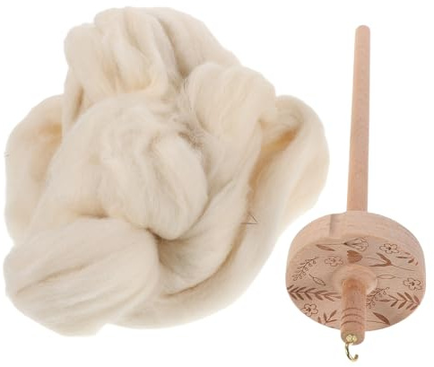 GRIRIW Avvolgitore di Filati in Legno Portatile per Tessitura a Mano, Fuso per Filare la Lana con Design Compatto, per Creatori Tessili e Appassionati di Lana
