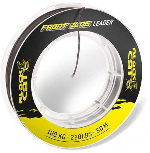 Black Cat Front Zone Vorfach 0,8mm 50m 90kg / 170lbs Geflochtene Waller-Vorfachschnur