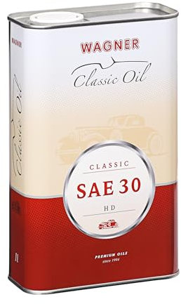 WAGNER Einbereichs-Motoröl Classic SAE 30 HD - API SH/CF-4, Motorenöl Hochlegiert & Mineralisch | Oldtimer, Motorrad & Nutzfahrzeuge mit 2-/4-Takt Benzin-&Dieselmotoren, 1 Liter Motoröle für Autos