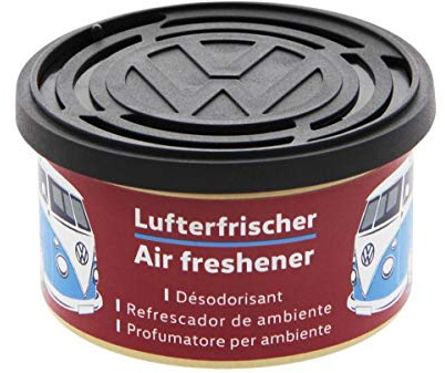 BRISA VW Collection - Volkswagen Luft-Erfrischer-Duft-Spender in der Dose mit T1 Bulli Bus Motiv (Classic Bus/Cherry/Rot)