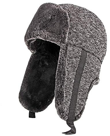 DongBao Classic Fliegermütze Chapka Pilotenmütze Herren Herbst-Winter Russenmütze,Unisex