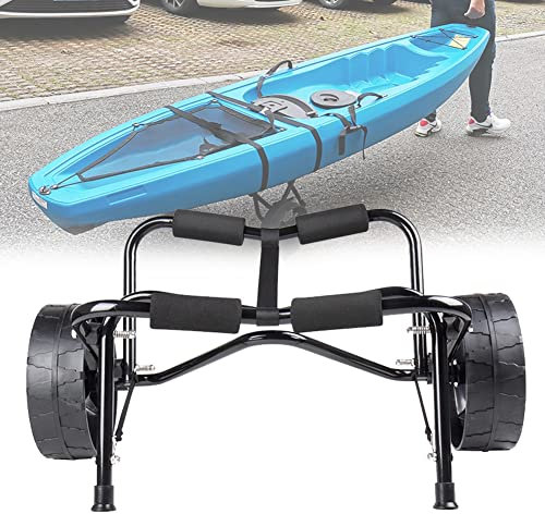 DYK&NX Faltbarer Kanuwagen Bootstrailer, Kajak-Kanu-Trolley, 90kg Tragfähigkeit, Stark und Robust