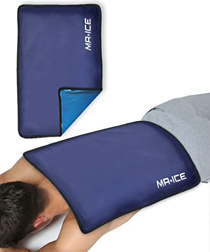 Extra Großes Gel Kühlpad Rücken 38×60 cm – Wiederverwendbarer Eisbeutel für Verletzungen, Kalt Warm Kompresse für Rücken, Schulter & Knie – Flexibles Kühlkissen gegen Schmerzen, Schwellungen