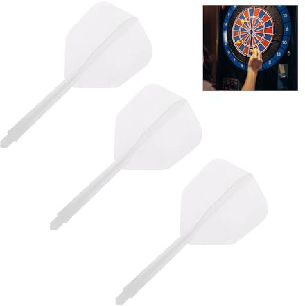 Jasminum 3 Stück Integrated Dartflüge and Schächte, 2BA- Gewinde Dartpfeil Flights, Transparente dartpfeile zubehör, Anti-Fall- und langlebige Dartschäfte und Dart Flights Standard Zubehör für Darts