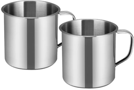 Alipis Stainless Steel Water Cup 100Ml Small Metal Cup with Handle Child Friendly Tumbler for Kids School Camping Outdoor Use