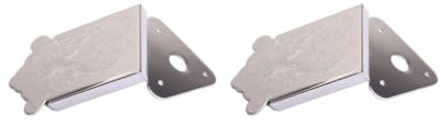 2 Set Mandoline Saitenhalter Steg 12 Loch Rücken für 3-6 Saiten Zigarrenbox Gitarre Silber
