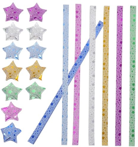 SEWACC 140stücke Stern-papierstreifen Origami-stern-faltpapierstreifen Farbiges Papier Für Bastelprojekte Diy-papiersterne Origami-papier Für Erwachsene