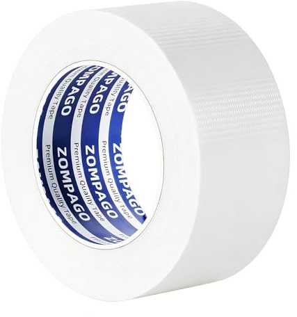 ZOMPAGO Panzertape, 45mm x 20m, Starkes Gewebeband 280μm, Wasserdichtes, Handreißbar Klebeband zum Reparieren, Befestigen, Bündeln, Verstärken oder Abdichten, Weiß