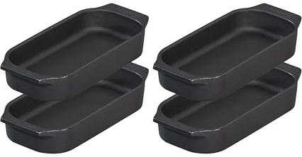 Enders® Tapasschalen-Set, 4er Set, emailliertes Gusseisen, gleichmäßige Hitzeverteilung und Speicherung, BBQ, Grillpfanne, Pfännchen, Gusspfanne, Servierpfanne, schwarz, 4 x B9 x T19 x H3,5 cm, #7931
