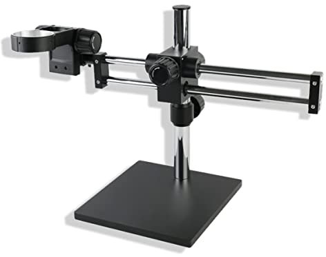 Microscope Observation Microscope Stages & Stands Heavy Type Double Arm Boom Stand Clip Bracket + Adjustable 76mm Gear Holder For Binocular Trinocular Stereo Zoom Microscope