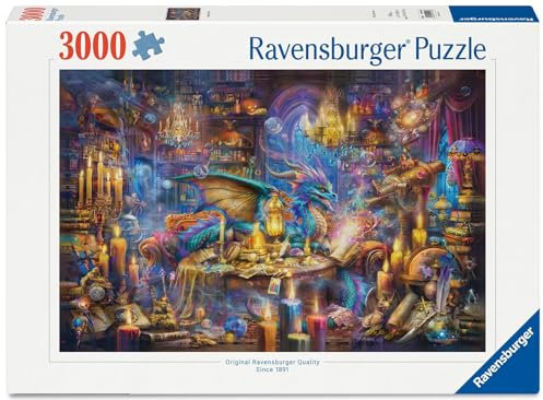 Ravensburger - Puzzle Adulte - Puzzle 3000 pièces - La bibliothèque des savoirs enchantés - Adultes et Enfants à partir de 14 Ans - Puzzle de qualité supérieure fabriqué en Europe - Livres - 12001418