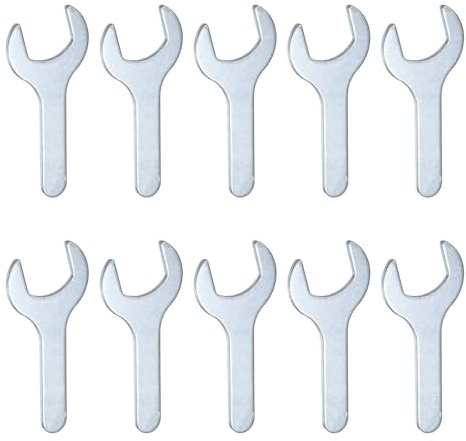 QUARKZMAN 10 Pezzi Chiave a Bocca Aperta Chiave a Bocca Aperta 26X100X2.8mm Metrica a Forma di U Singola Estremità Piana Super Sottile Chiave a Bocca Aperta Zincatura Assemblaggio Mobili