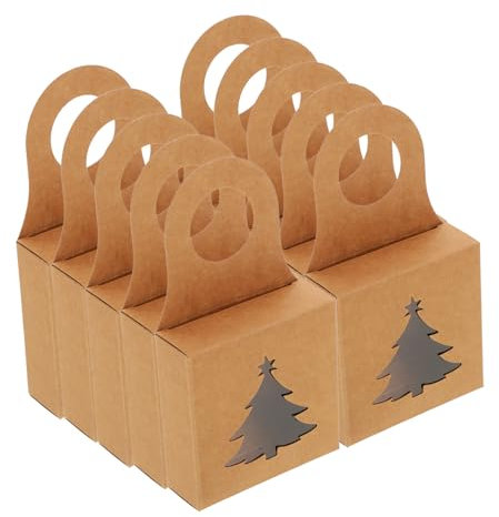 SHINEOFI 25stücke Leere Weinflaschen Geschenkkarton Aus Kraftpapier Weinflaschenbox Mit Fenster Hängende Weinbox Für Bier Und Whiskyflaschen Als Geburtstags Oder Hochzeitsgeschenk