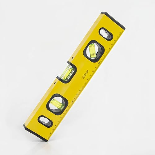 MYLERCT Nivel Magnetico, 30 cm Nivel Burbuja Pequeño, Torpedo Magnético con 3 Burbujas 0 °/45 °/90 °, Adecuado Para la Decoración del Hogar y las Operaciones de Instalación de Equipos