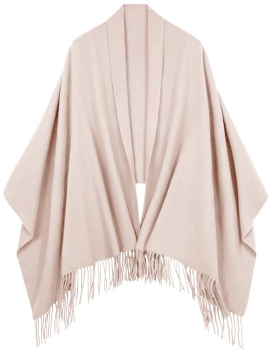 Xnova Sciarpe Donna Cashmere Invernale Scialle in Lana Caldo e Morbide Stola Elegante Cerimonia Tinta Unita Foulard e Spesso Grande Lungo con Scatola Regalo, Beige