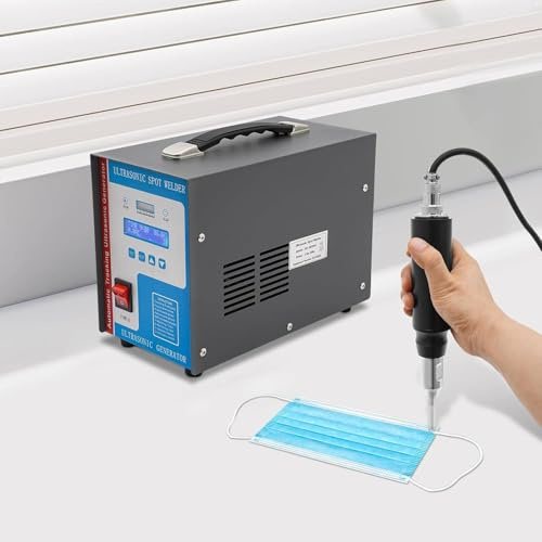 LZDOYY Saldatrice a ultrasuoni per plastica da 700 W a 28 kHz con 10 Teste di Saldatura, saldatrice a Punti Portatile ad Alta frequenza per plastica ABS PP PE