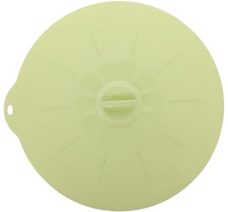 Hohopeti Extra Large Green Food Grade Silicone Suction Sealing Lid for Bowls Pans Plates Stretchy Microwave and Dishwasher Safe Preservation Cover for Home Kitchen