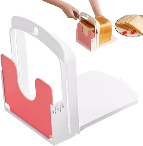 Portable Bread Cutting Guides - Folding Sandwich Bread Slicer, Compact Bred Slicer Guide, 5 Sizes of Brread Slicr Thin, Cutter Manual Slicr, Loaf Sliccer for Kitchen Baking Tools