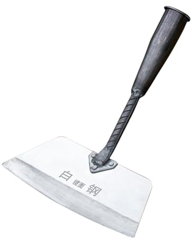 NUOBESTY Pelle de Jardin en Acier Manganèse 26 CM Truelle de Jardin Robuste pour Désherbage Manuel Outil de Jardinage Multifonction Antirouille pour Sol et Murs Outil Portable