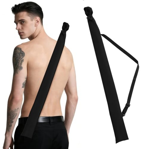 CIATBYYJ Sword Bag Black Samurai Swords Carrying Case Ninja Sword Sheath Cover Carry Bag Carrying Case Holder Katana Cases with Strap Bokken Bags for Samurai Cosplay Costume Halloween Party