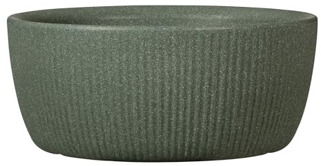 Scheurich Linetto Bowl Pflanzgefäß, Farbe: Dark Green, rund, Durchmesser: 30cm