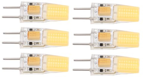 AMONIDA Lampadina COB 5W GY6.35 Risparmio Energetico Protezione Occhi 360° per Lampade da Tavolo Soffitto 6pz (Luce naturale)