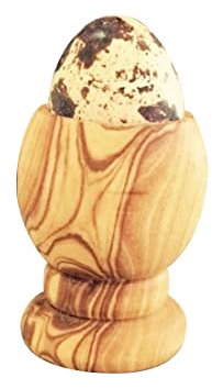 D.O.M. Coquetier en bois d'olivier pour œufs de caille