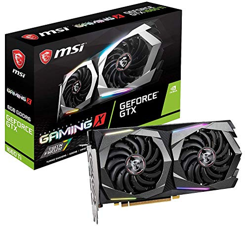 MSI GeForce GTX 1660 Ti GAMING X 6G - Tarjeta gráfica (6 GB, GDDR6, 192 bit, 7680 x 4320 pixeles, PCI Express x 16 3.0)