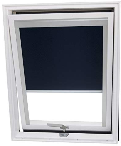 Balio Dachfenster Kunststoff incl. Verdunkelungsrollo und Universal - Eindeckrahmen 0-50mm (78 x 134)