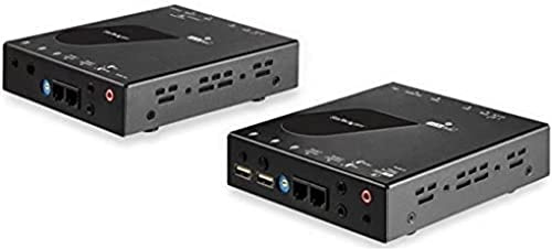 StarTech.com HDMI KVM over IP Extender - 4K 30Hz HDMI 2.0 & USB über IP LAN oder CAT5e/CAT6 Ethernet (100m) - Fern KVM Switch/Console Sender/Empfänger Komplet für Computer Fernsteuerung (SV565HDIP)