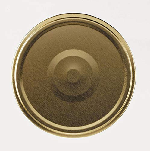 Lot de 42 capsules couvercles bouchons 48 mm dorées Stérilisables avec Flip pour pots et bocaux en verre﻿ - IRIOS -