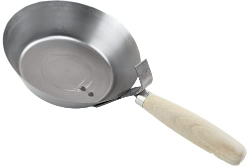 Toolty Masonry Scoop, Construction Pan - 185mm (7.28) - Wooden Handle - Carbon Steel - Plaster, Water, Hand Tools, DIY - TLTY-0413