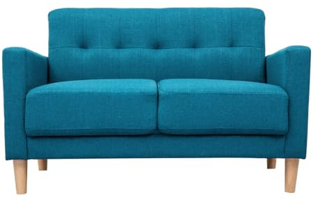 Miliboo 2-er Designer-Sofa Moon entenblau