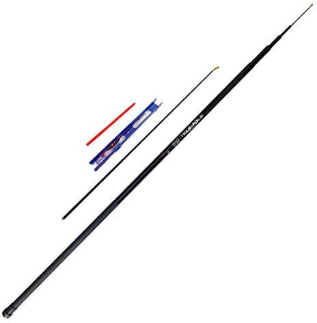 ZWIM - 5m / 16ft Starter TELE WHIP POLE Fishing Combo Collapses to 115cm Set for Big Freshwater Fish - Comes with Spare Elasticated Top Kit, Ready Tied Rig and Disgorger [12-20P500]