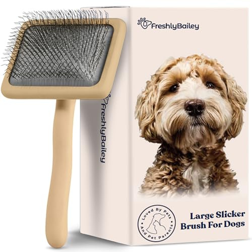 Doodle Slicker Hundebürste, perfekt für Goldendoodle- und Pudelhaarpflege, mittlere bis lange Haarrassen, entwirren, bürsten und flusen wie ein Profi, Goldendoodle-Must-Haves by Freshly Bailey