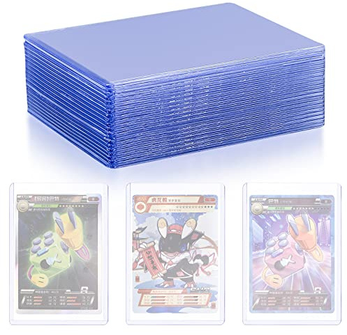 50 Pièces Toploader - Pochette pour Carte Standard 76x101mm - Protection Transparente pour Cartes Pokemon, à Collectionner et de Jeu