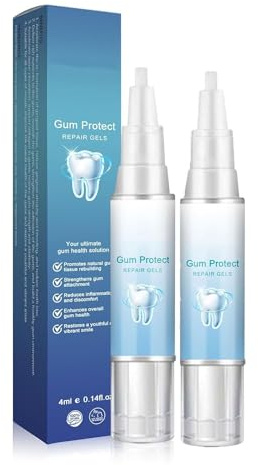 Gum Shield Therapy Gel, Gum Gel, Zahnaufhellungs-Essenzstift, Instant Tooth Whitening Pen Empfindliche Zähne, Zahnaufhellungsstift (2pcs)