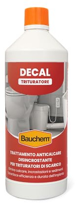 Bauchem Decal Trituratore Trattamento Anticalcare Disincrostante per Trituratori di Scarico 1 Lt