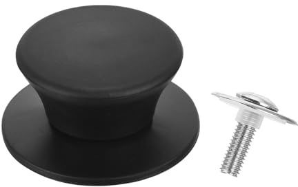 sourcing map 1 ensemble de boutons de rechange universels pour couvercle de casserole en silicone résistant à la chaleur, poignées de maintien pour couvercle d'ustensiles de cuisine, noir