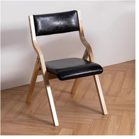 Lounge-Sessel,Klappbare Holzstühle mit PU-gepolsterten Sitzen, faltbare Esszimmerstühle, stapelbarer einzelner bequemer Holzstuhl for Zuhause, Büro, Hochzeit, Party, Veranstaltungen im Innen