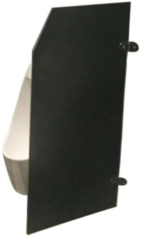 Urinal-Trennwand mit Befestigungsmaterial, wandmontierte Urinal-Schallwand für Männer, Urinal-Sichtschutz, Toiletten-Trennwand für öffentliche Orte, schwarz, 1 Stück (1 Stück)