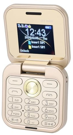 Tosuny Téléphone Portable à Rabat 2G, Mini Téléphone Portable Pliable avec Double Nano SIM, écran 1,77, Caméra Arrière HD, Radio FM,Le Plus Petit Téléphone Portable pour Personnes