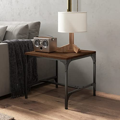 HEFZGDB Beistelltische 2 STK. Braun Eiche 40x40x35 cm Holzwerkstoff Kleiner Beistelltisch Stubentisch Beistelltisch Klein Wohnzimmer Tisch Für Couch für Wohnzimmer Garten Café Tagungsraum