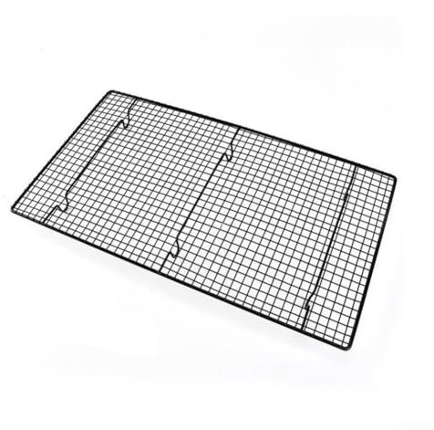 Grande grille de refroidissement en acier inoxydable pour rôtir, griller, cuire et sécher pour gâteau/pizza/viande, grille-pain (46 x 26 cm)