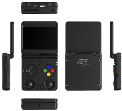 RCXTechPro RG34XX SP Console de Jeu Rétro Portable, avec Carte 64 Go Préchargée, 5 000 Jeux, Écran IPS 3,4 Pouces, Système Linux Portable Arcade pour Adultes