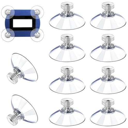 COZERI 10stk Saugnäpfe M4×10×30 mit Schrauben, für Needit Parkscheibe Glas | Transparentes PVC, hitzebeständig, starke Haftkraft für Windschutzscheibe, inkl. Muttern